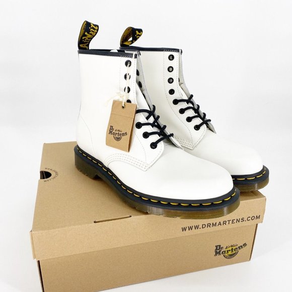 Dr. Martens Other - Dr. Martens 1460 Unisex Adults 11822100 White Smooth Combat Boots Size M 10 W 11
